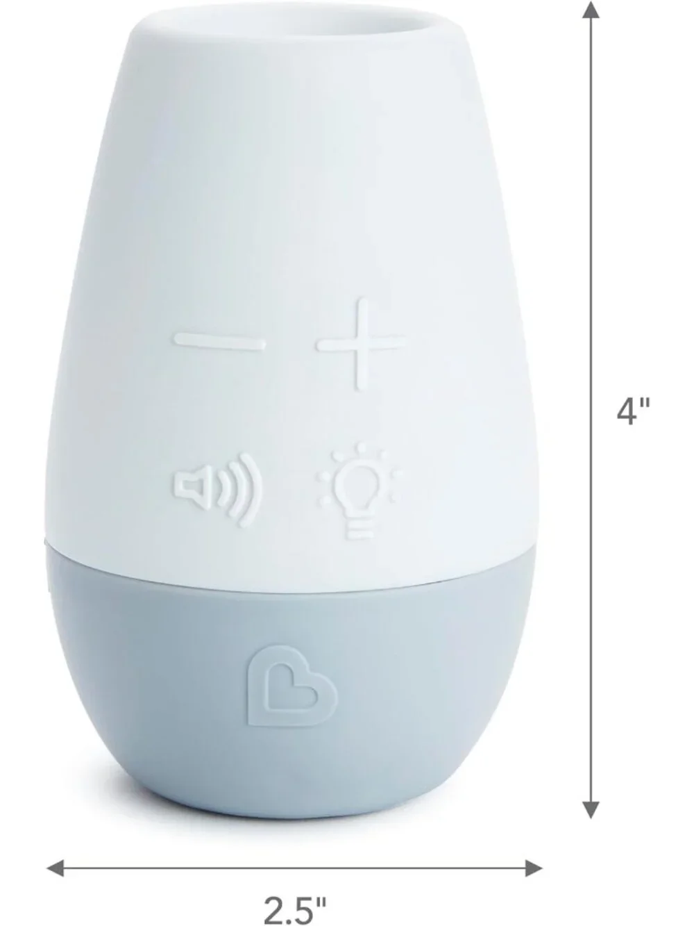 White Noise Sound Machine for Baby Soothing - Portable Sleep Aid, Grey & White